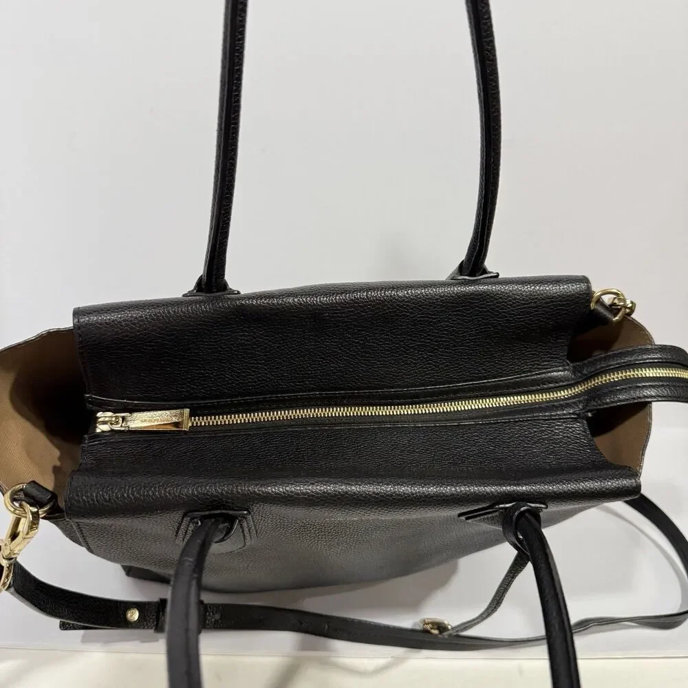 Michael Kors Studio Mercer Large Black Leather Satchel